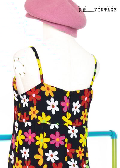 鮮豔百花豔麗細肩帶洋裝5