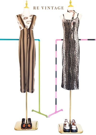 雙棕色線條連身褲7