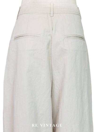 淺米灰挺闊棉麻質地工裝寬褲（24"）12