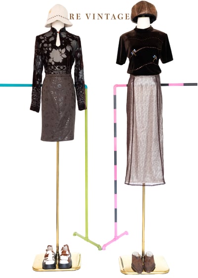 蜘蛛網網紗長裙（27"）2