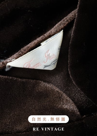 夜上海電台深巧克力色絨布洋裝14