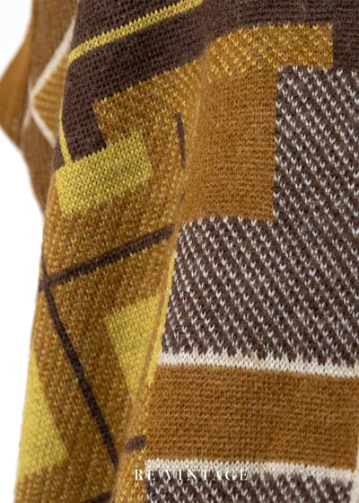 Topaz 格紋拼接針織毛衣背心5