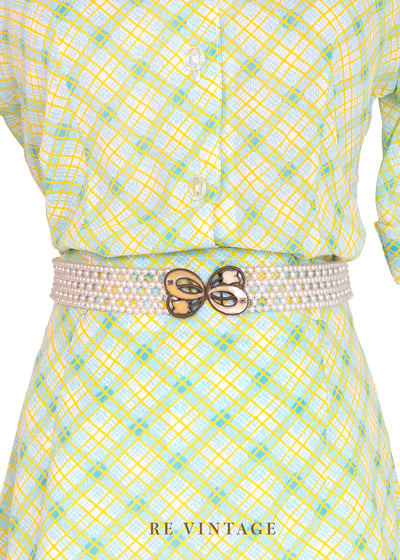 套裝上衣 - 檸檬汽水菱格紋上衣4