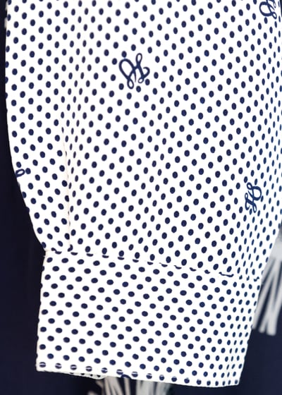 氣質米白藍點點輕薄襯衫7