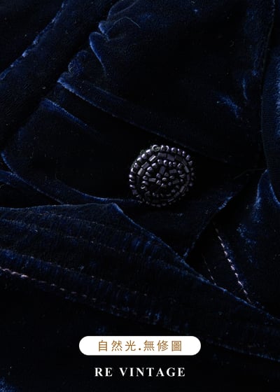 藍絨星光鉚釘短裙（27"）14