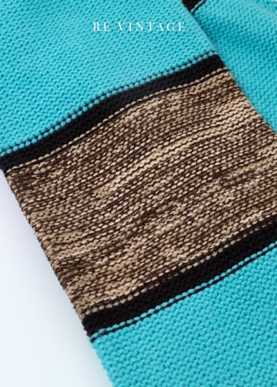 Turquoise 雙色流蘇短圍巾6