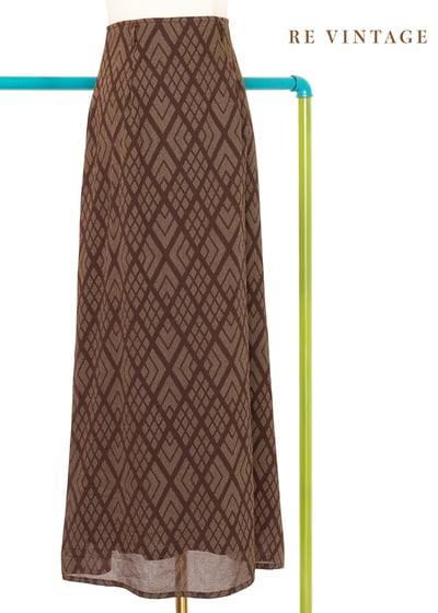 Milk Choco 菱格紋長裙（25.5"）1