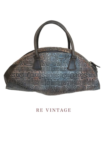 Betty Boop 刷染藍橘色人造皮革包9