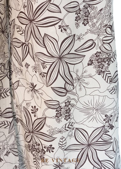 信紙上的植物速寫低腰寬版褲7