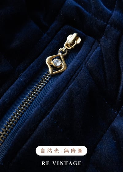 Royal Blue Quilted Vest 深藍貴氣絨布背心13