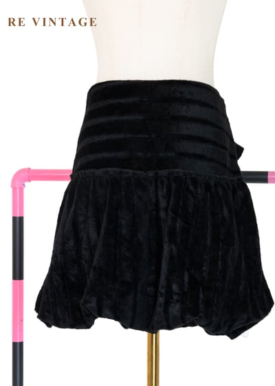 小華麗黑系復古金屬釦燈籠短裙（28"）9