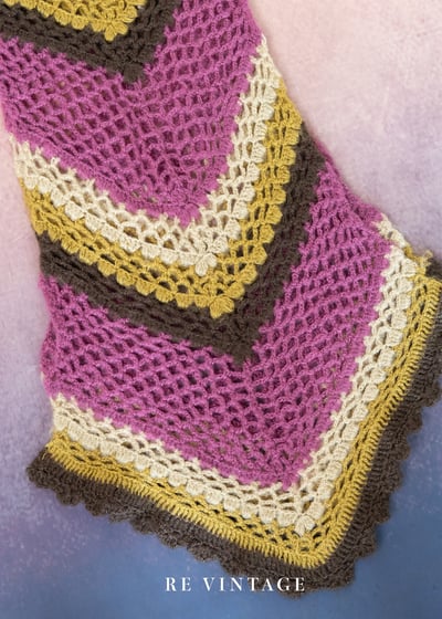 葡萄色針織圍巾3