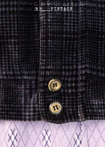 深藍紫色格紋絨布夾克外套12