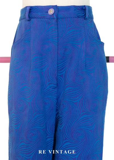 Neon Blue Swirl 霓藍迴旋長褲（26"）3