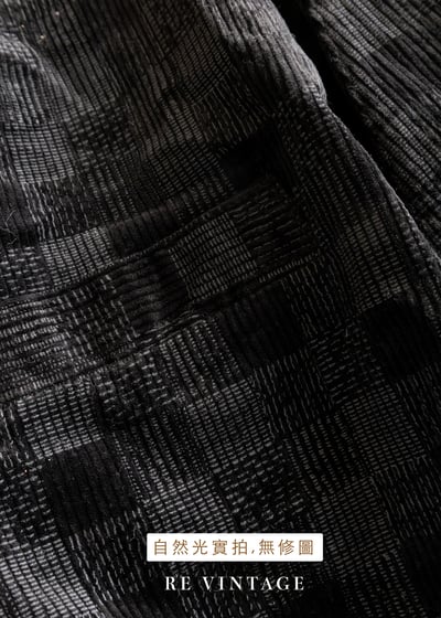 黑灰色格紋燈芯絨背心15