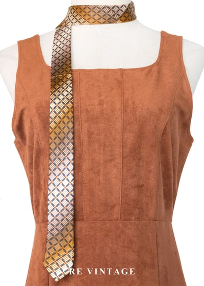 溫潤南瓜橘拼色洋裝15