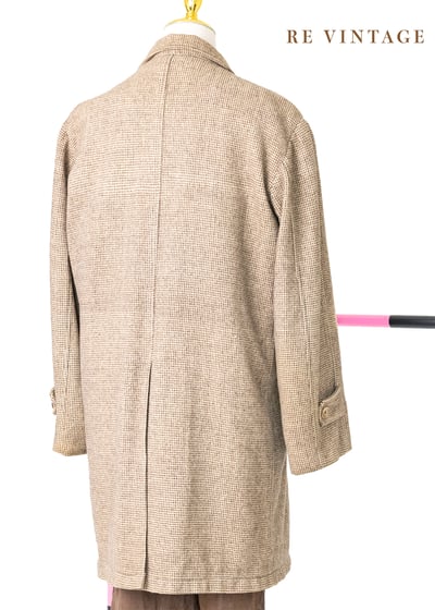 質感單品 - 小格紋米色毛呢大衣（可拆式毛背心內襯）9