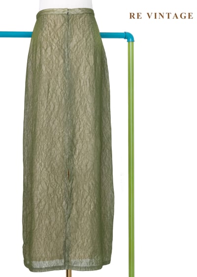 苔蘚與晨露橄欖綠長裙（26"）7