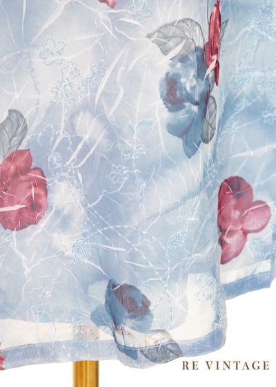 Aqua 水藍的你粉紅的花長洋裝8