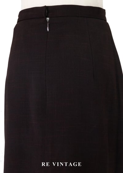 深褐色角落小白花綻放短裙（27"）10