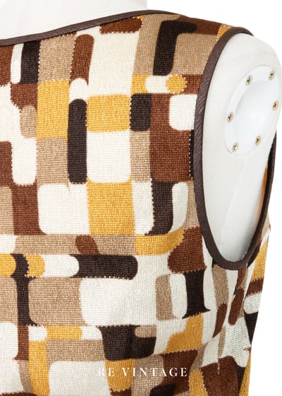 Retro Mosaic 方塊之間短版背心9