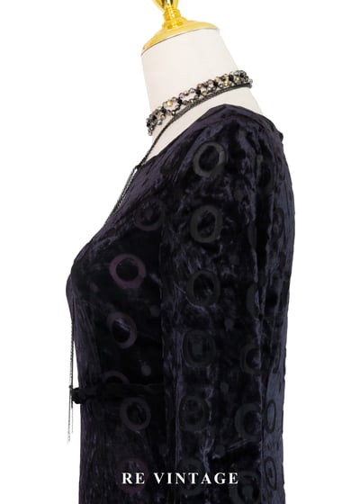 圓的哲學 - 紫光絨布長洋裝11