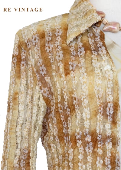 蜂蜜褶光小花上衣5