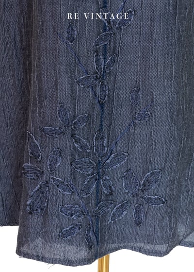 藍染花徑花朵的故事長洋裝5