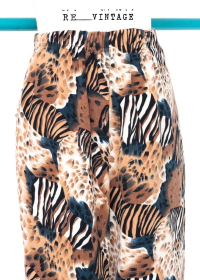 Mixed 動物紋短絨毛長褲3