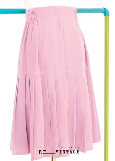 溫柔粉紅高腰百褶裙4