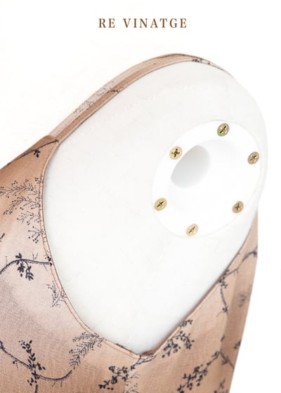 Brown color smudging 小花樹枝細肩帶洋裝9