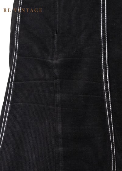 Stitch Patch 手繪趣味縫線黑色短裙（26"）11