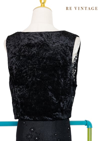 蕾絲與絨布拼接之美美小背心8