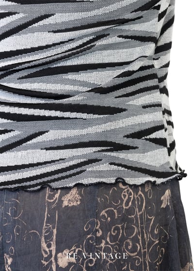 黑白相間辣感小斑馬細肩帶背心9