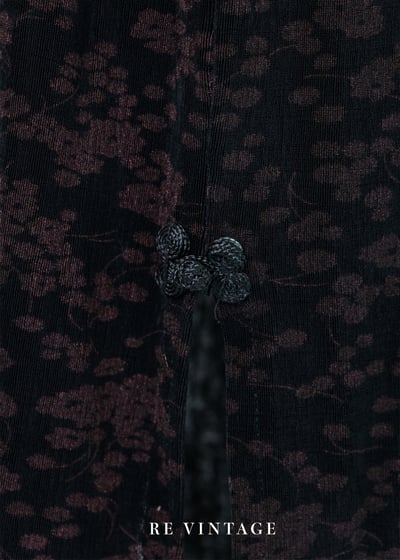 酒紅夏夜暗花貼身洋裝10