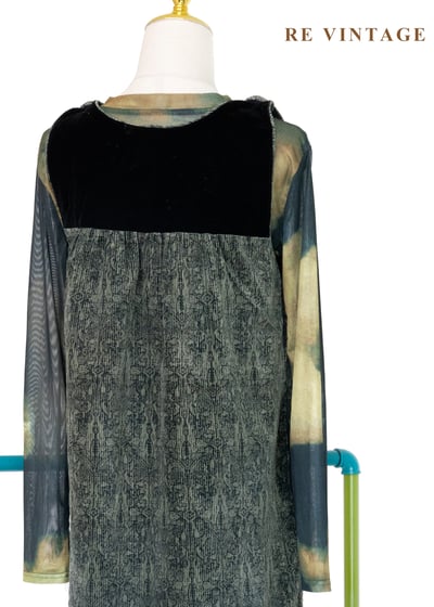 苔影紋路燈芯絨洋裝13