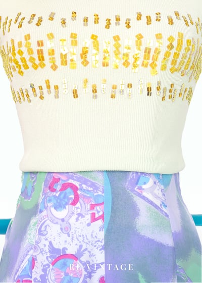 情人果綠小方格亮片針織背心7