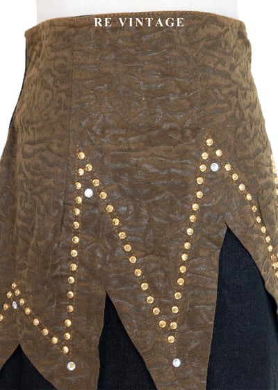 光影古銅雕紋牛仔短裙（26"）3