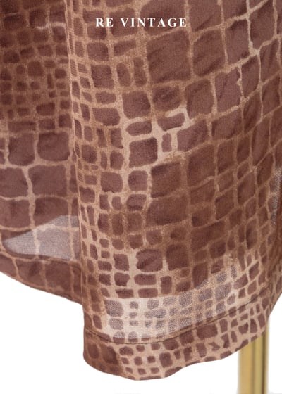 荒野豆沙棕色石牆紋理長洋裝9