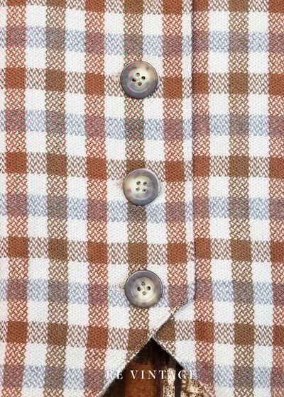 栗子棕橘色格紋西裝背心5