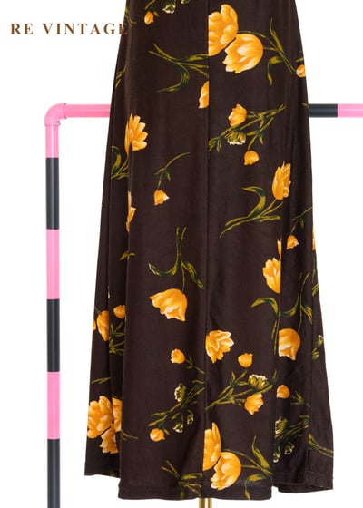 柑橘花香深巧克力色細肩帶洋裝6