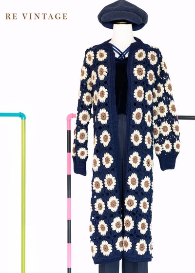 行走中的小花園織品長版外套/罩衫1