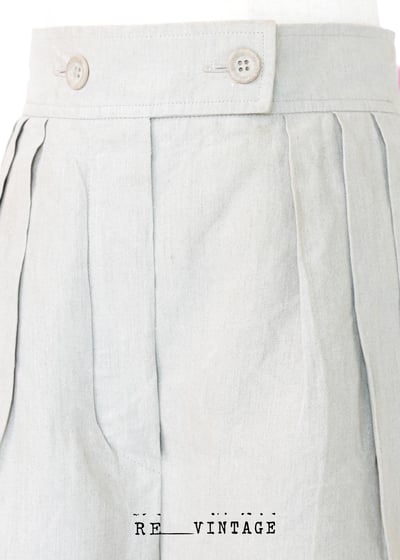 義大利製 - Escada 氣質麻料米白色及膝短褲7