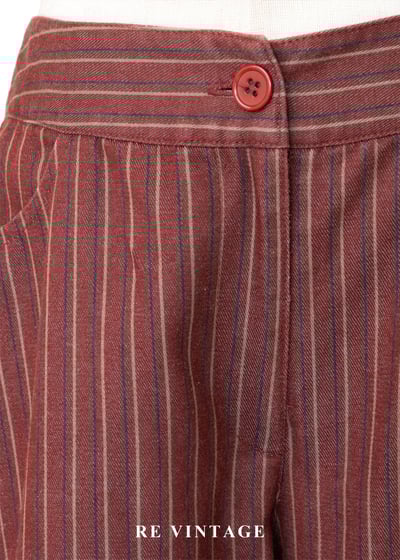 鐵鏽紅線條抽鬚長褲（26"）5