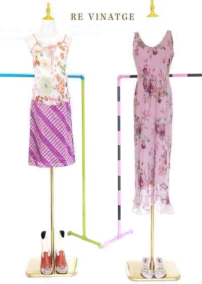 Disco 斜紋點點緞面中長裙2