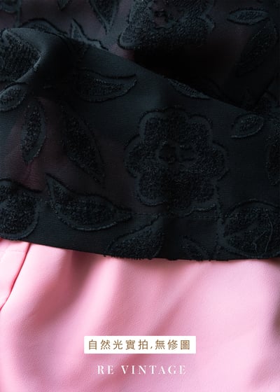 Pink Lemonade 黑色小花長裙（27"）12