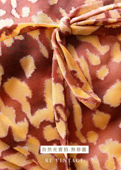 焦糖橘子豹紋來襲細肩帶長洋裝17