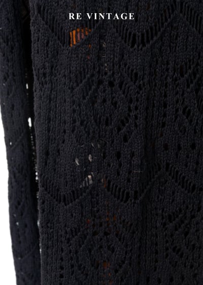 Dark Navy長版圖騰鉤針罩衫17