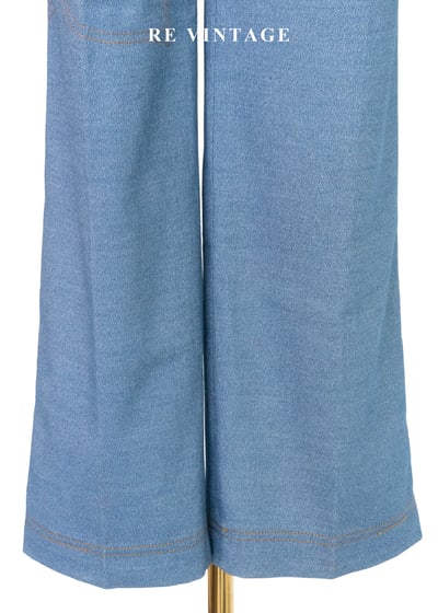 香港製 - 裁縫師的草稿幾何車線單寧長褲（28"）5