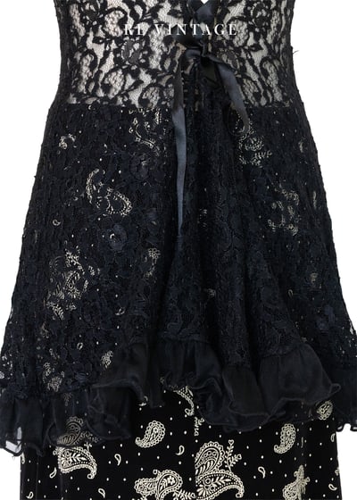 墨西哥製 - 瑪瑙黑蕾絲辣辣小背心14